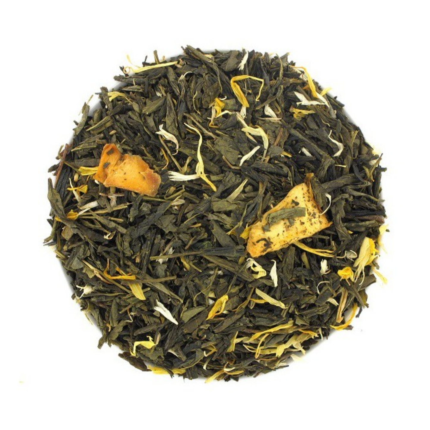 thé vert, été, mitabelle, prune jaune, mangue séchée