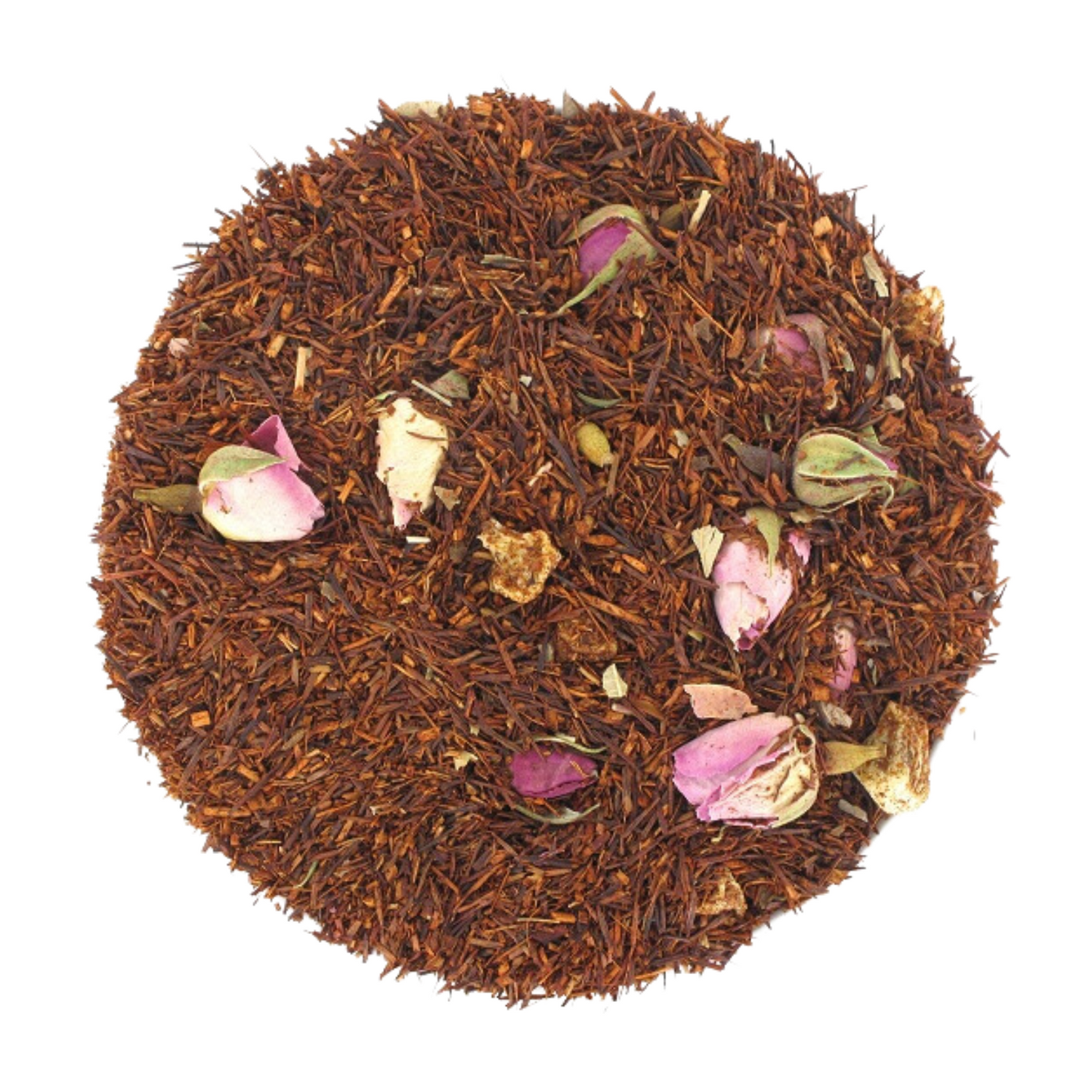 Rooibos, figue de Barbarie, Boutons de rose, kiwi, feuille de mûres, arômes