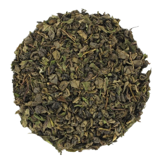 Thé vert de Chine, menthe nanah, menthe poivrée, arôme. monsalondethé infusion