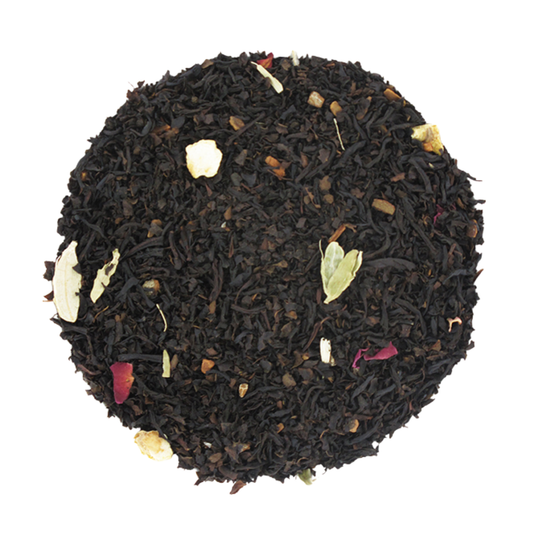 Thé noir noël, orange, cannelle, caramel, cardamome, cerise