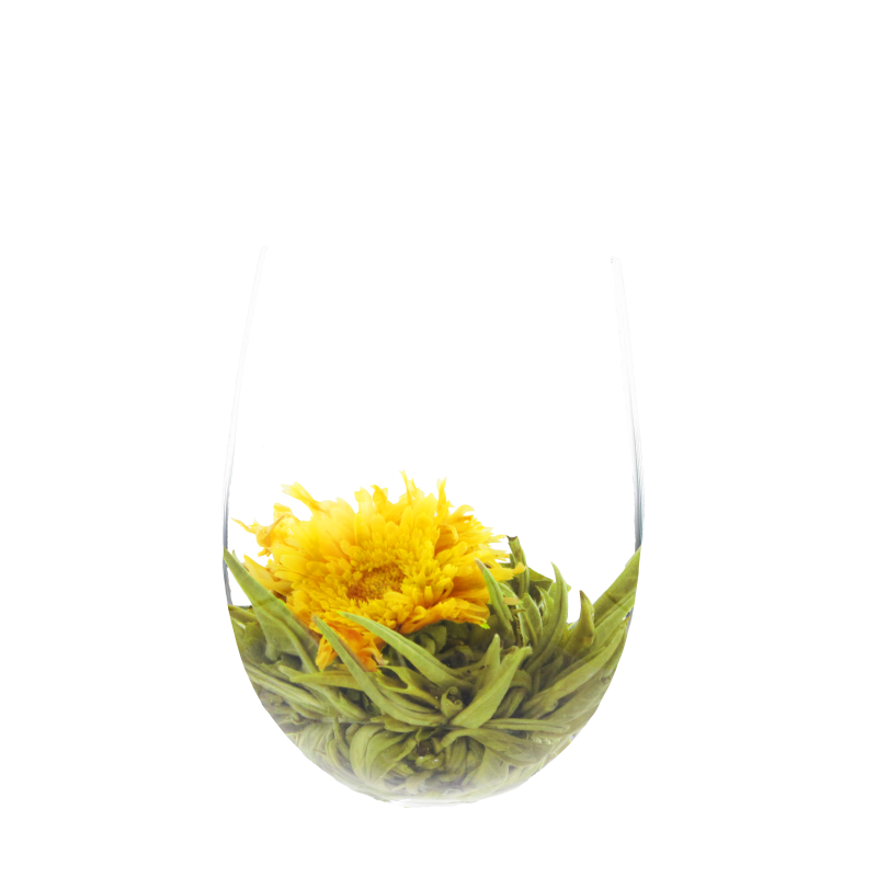fleur de thé nattée à la main, fleur de mangue