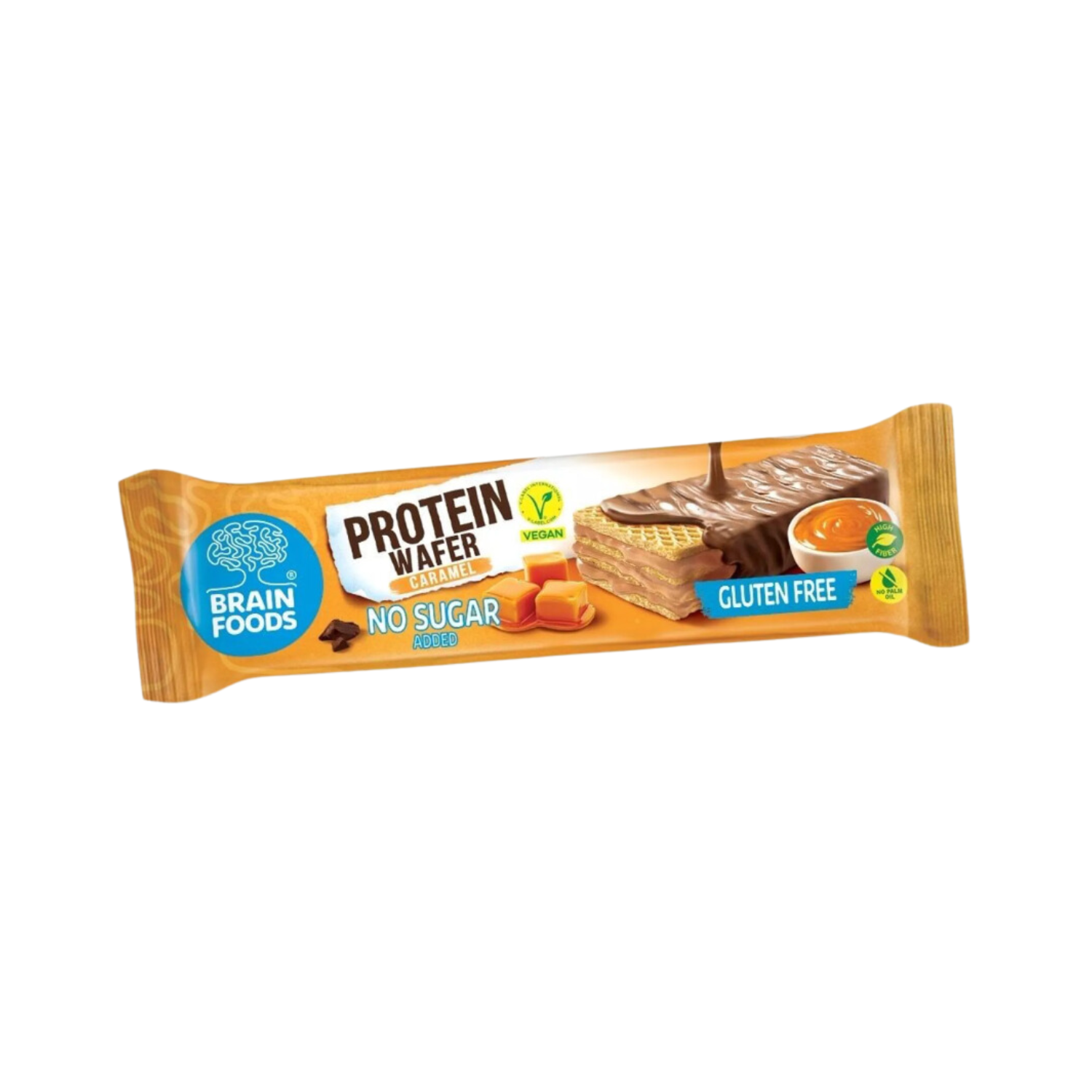 Barre de gaufrettes au caramel et chocolat, sans gluten, sans sucre ajouté, monsalondethé, brainfoods