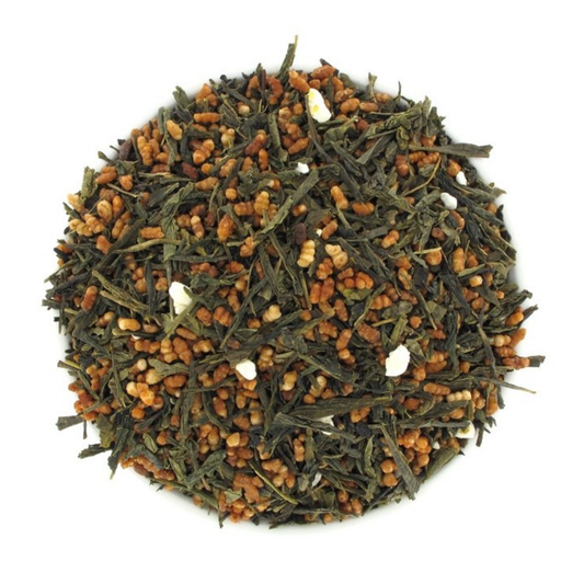 thé vert bancha, riz grillé, riz soufflé, genmaïcha japonais, pure tradition 